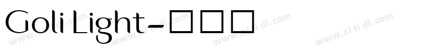 Goli Light字体转换